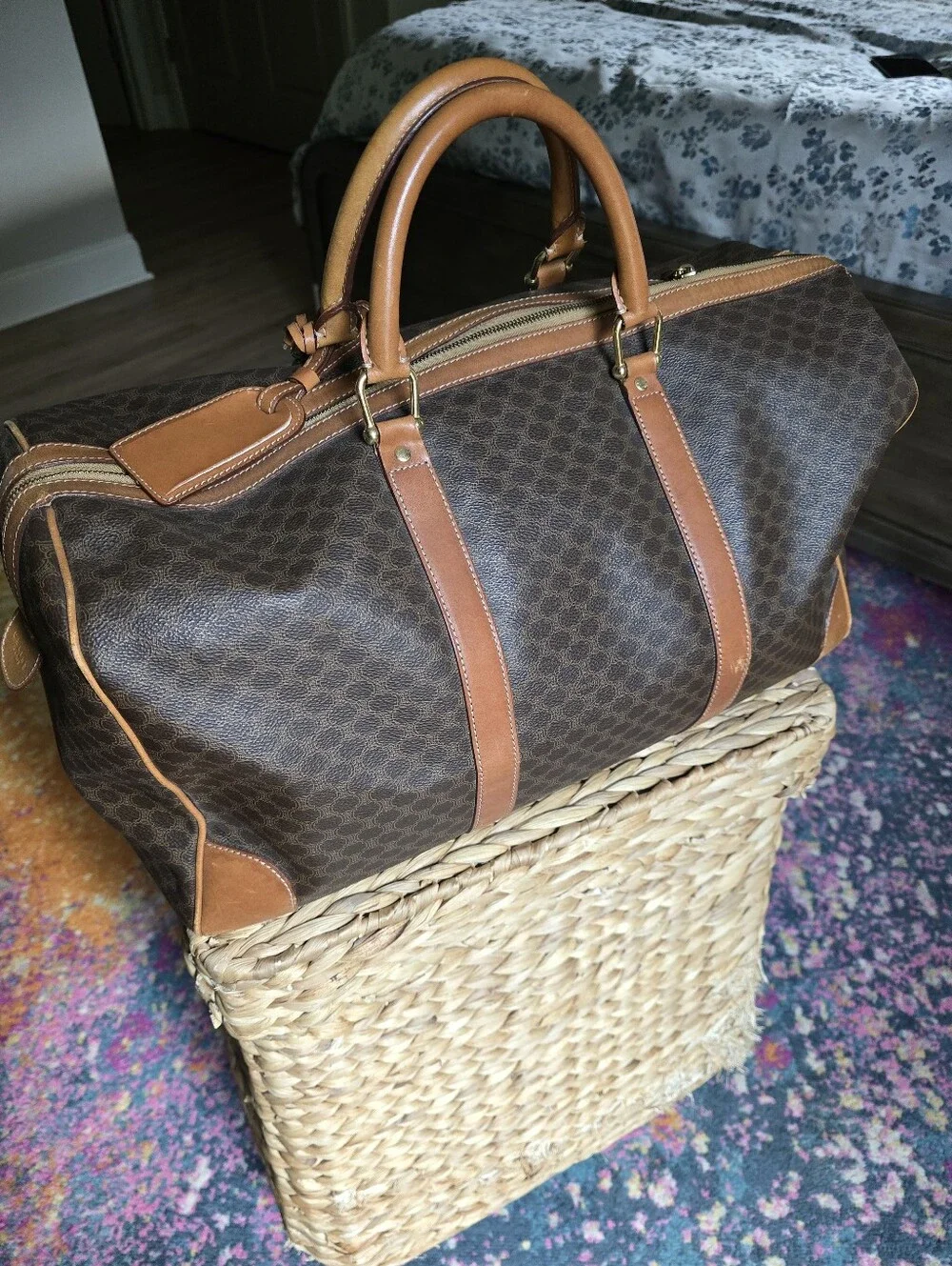 Authentic Celine Macadam Vintage Travel Bag
